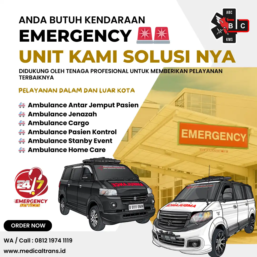 Jasa Ambulance Bandung, Ambulance 9111 Bandung, dan layanan sewa ambulance terdekat 24 jam. Melayani event, kedukaan, serta jasa peti mati profesional.